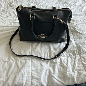 Coach Black Leather Women's Bag